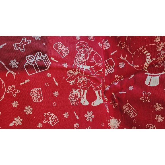 Material Fabric Red Cotton Christmas Santa Reindeer Mrs Claus Snowmen Expelling - Picture 6 of 10